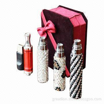 Women's Diamond Electronic Cigarette Kit with 3.7V Working Voltage and 650/900/1,100mAh Battery